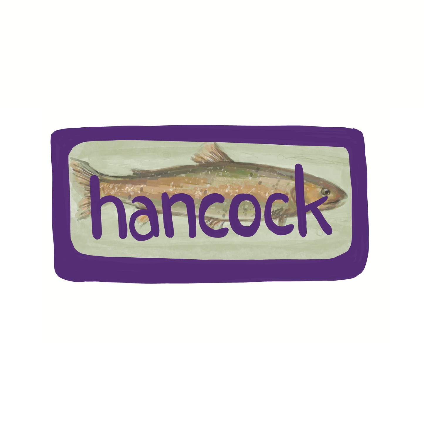 Hancock - Fish - Sticker, Magnet, Postcard, or Print
