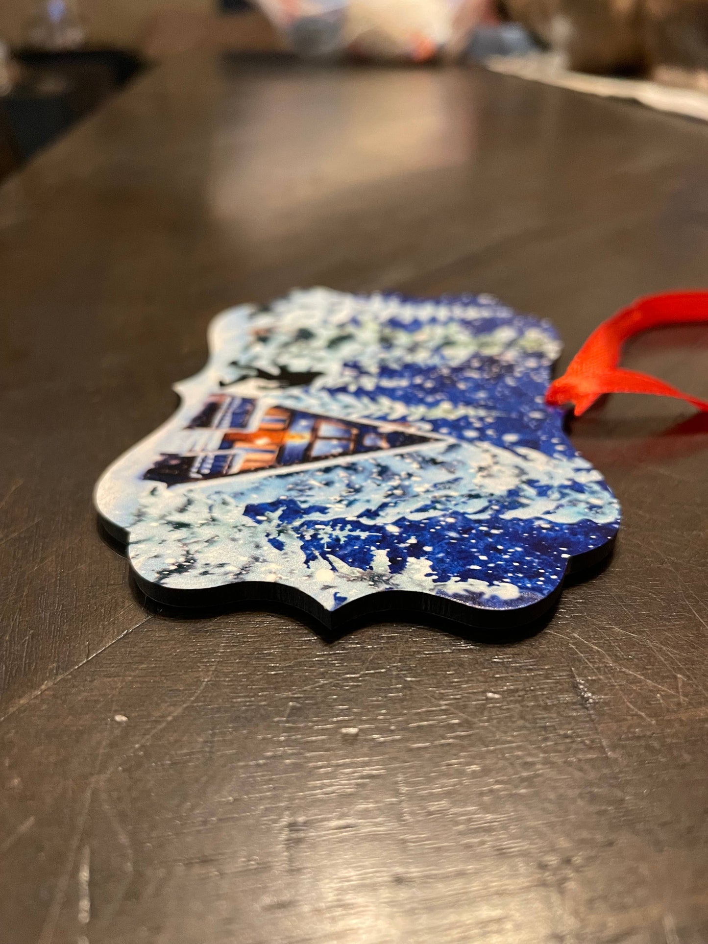 Hanging ornaments Bigfoot winter design or custom