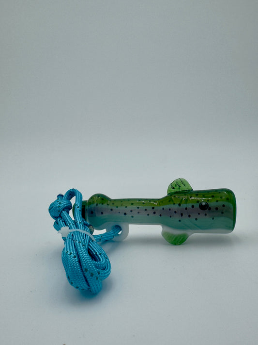 603 Glass- Fish Whistle Traveler Chillum