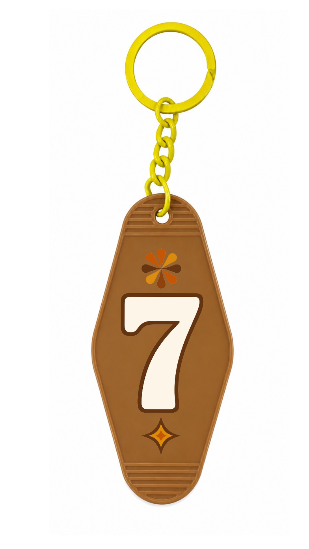 Fish Around & Find Trout Motel Keychain