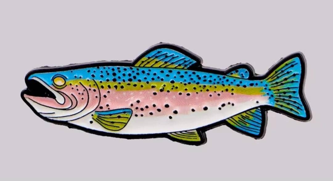 Rainbow Trout - Enamel Hat Pin