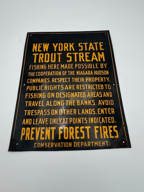 New York State Fishing Sign