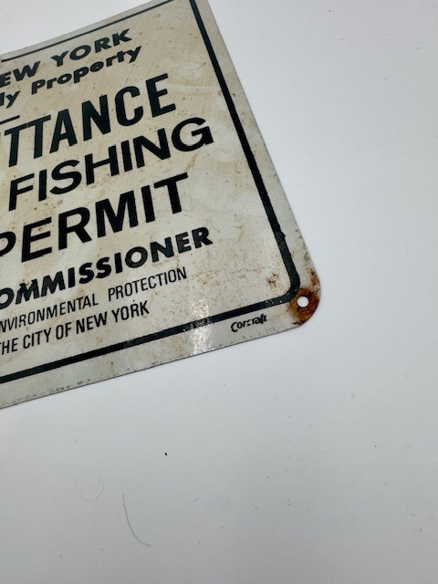 NY Vintage Fishing Sign 
