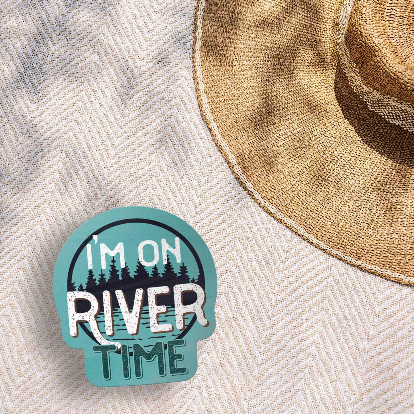I'm on River Time Sticker
