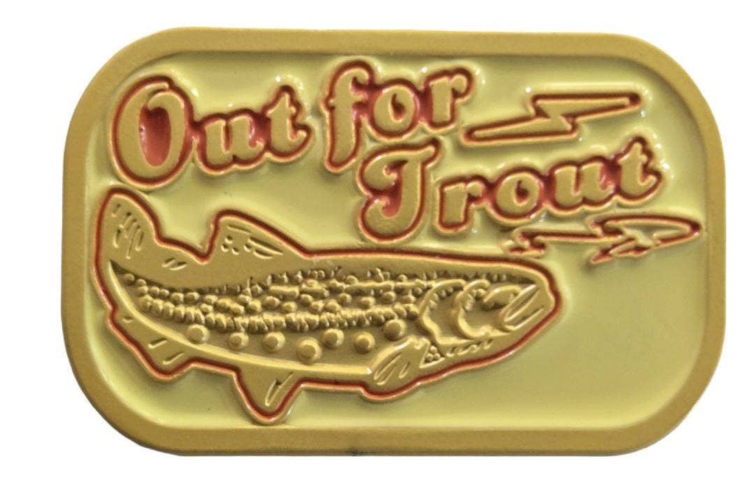 Out for Trout - Enamel Hat Pin