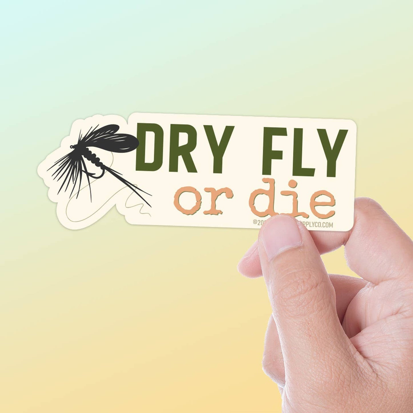 Dry Fly or Die Decal - Fly Fishing Sticker