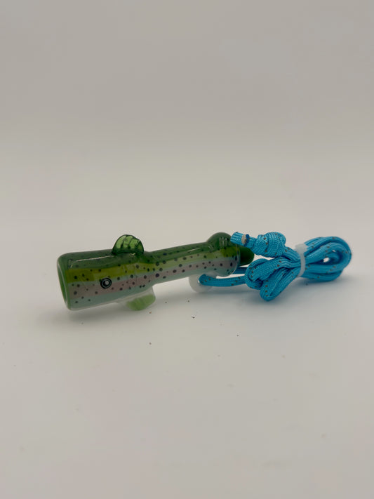 603 Glass- Fish Whistle Traveler Chillum