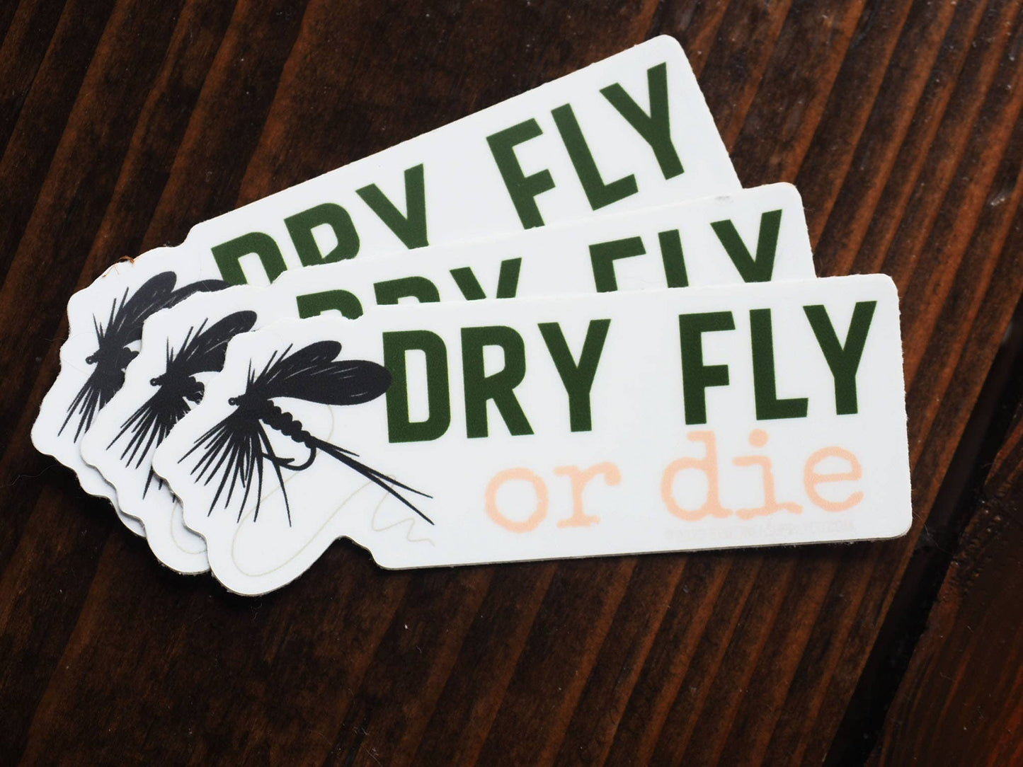 Dry Fly or Die Decal - Fly Fishing Sticker
