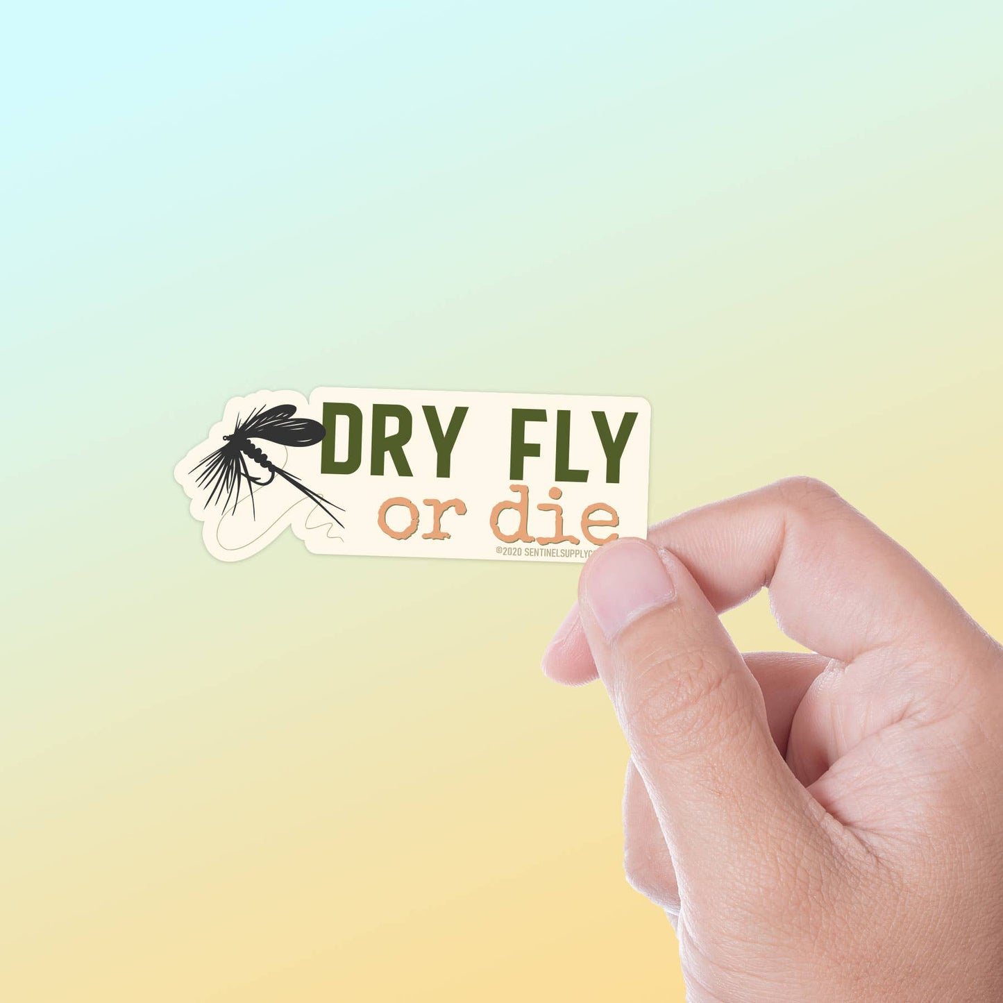 Dry Fly or Die Decal - Fly Fishing Sticker